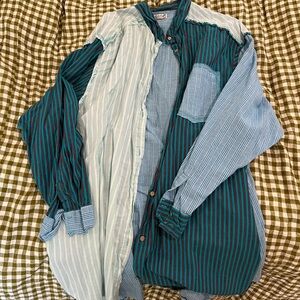 Free People color blocked “flannel”